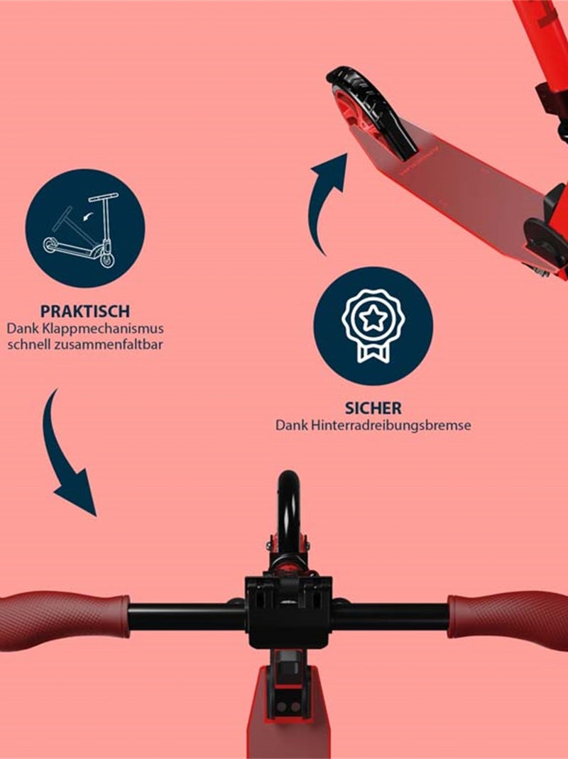 Trottinette Scooter Up 200 rouge Rouge - Kiabi