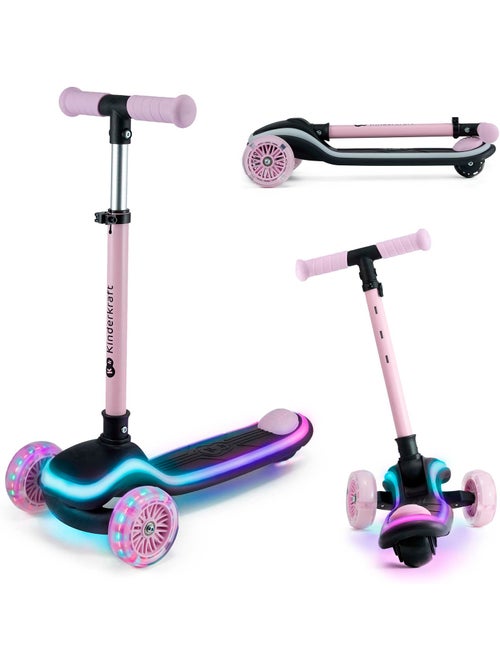 Trottinette tricycle Kinderkraft RAKET LED roues RVB guidon réglable pliable dès 2 ans 50 kg - Kiabi Trottinette tricycle Kinderkraft RAKET LED roues RVB guidon réglable pliable dès 2 ans 50 kg - Kiabi