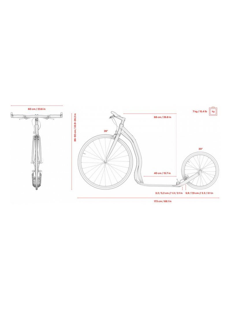 Trottinette Wolfer 'Yedoo' Bleu - Kiabi