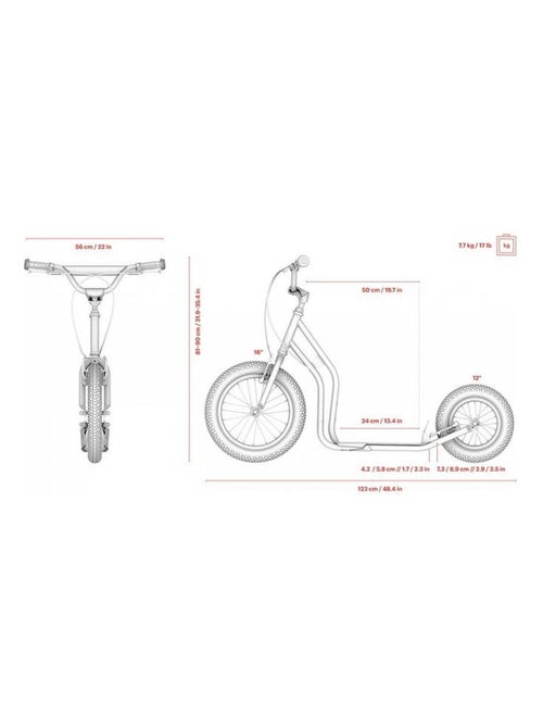 Trottinette Wzoom Noir 'Yedoo' - Kiabi