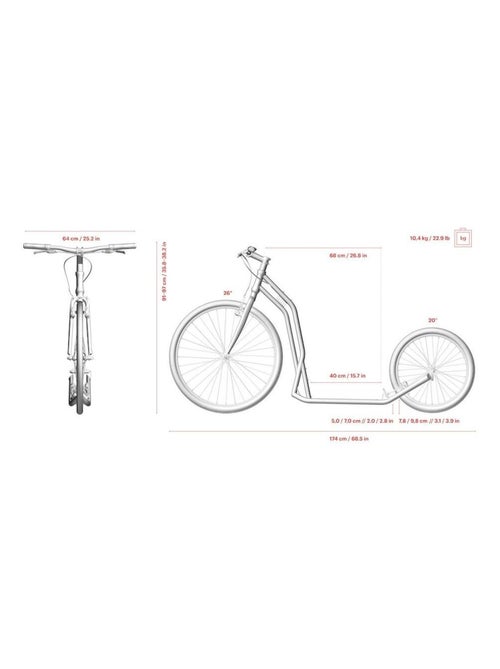 Trottinette 'yedoo' five green - Kiabi