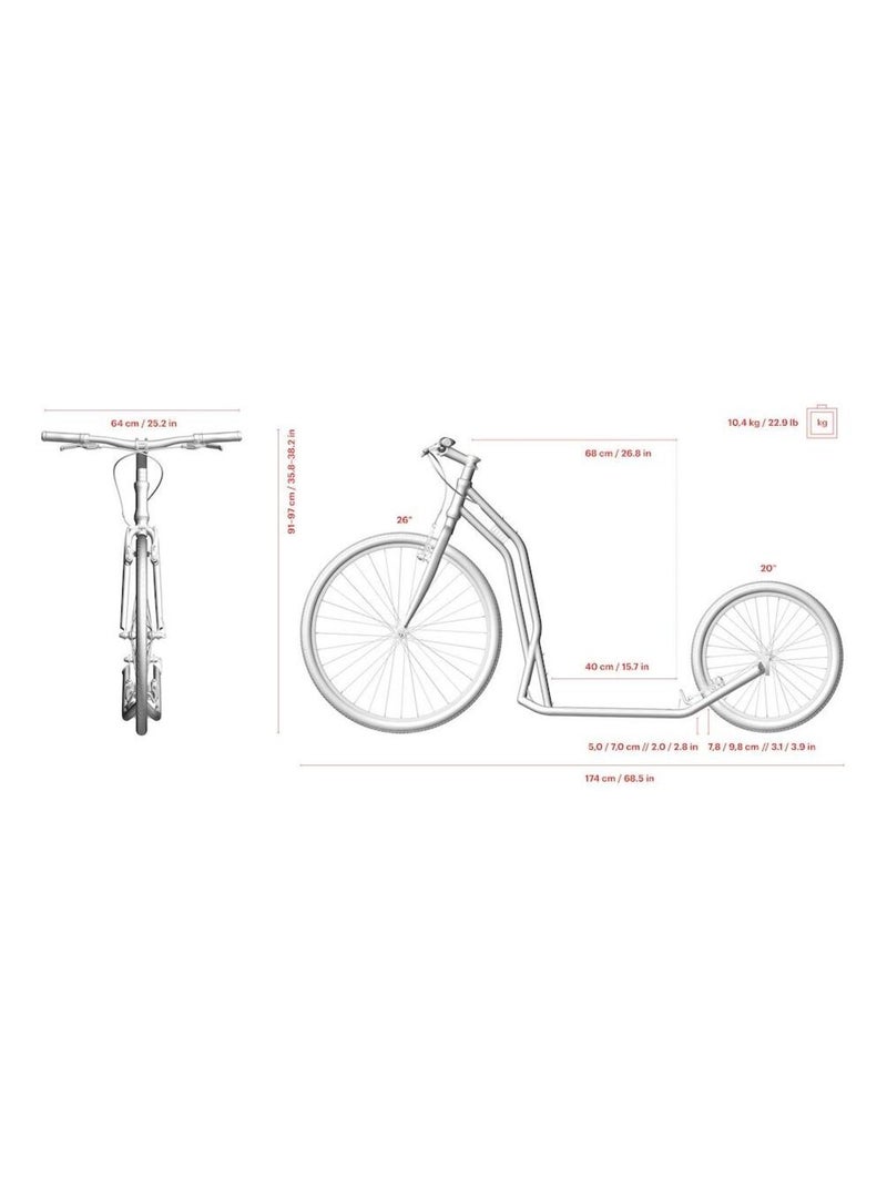 Trottinette 'yedoo' five green Vert - Kiabi