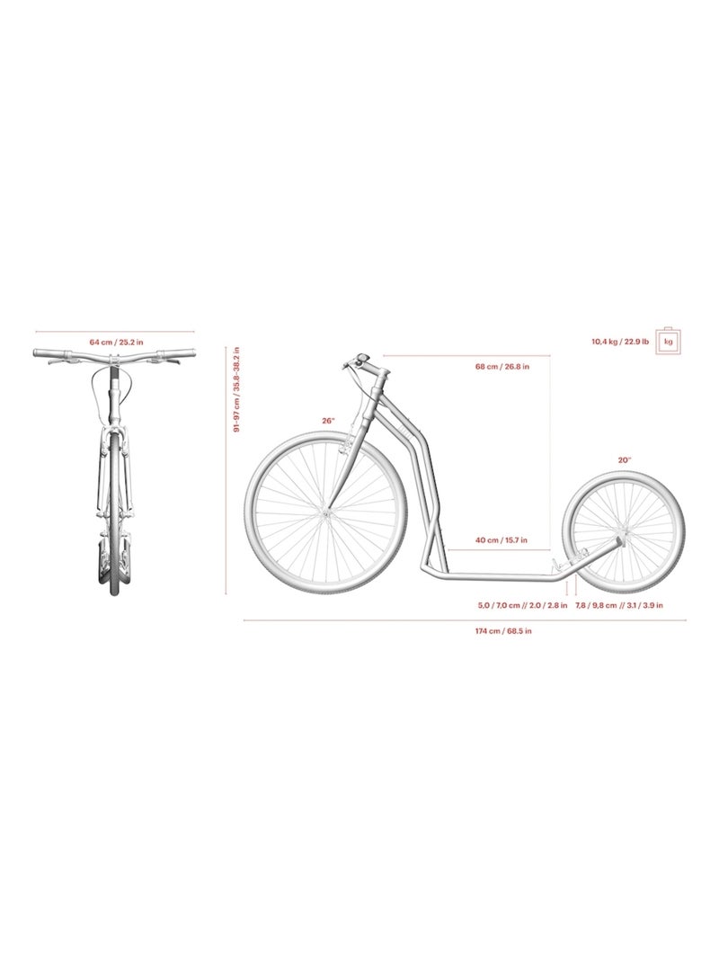 Trottinette 'Yedoo' Five Rouge - Kiabi