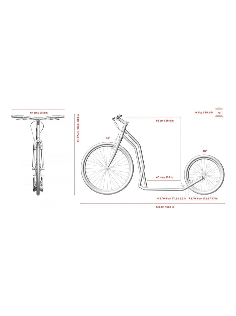 Trottinette 'Yedoo' Steel Noir - Kiabi