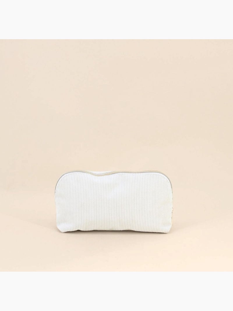 Trouse à maquillage en velours côtelé beige Beige - Kiabi