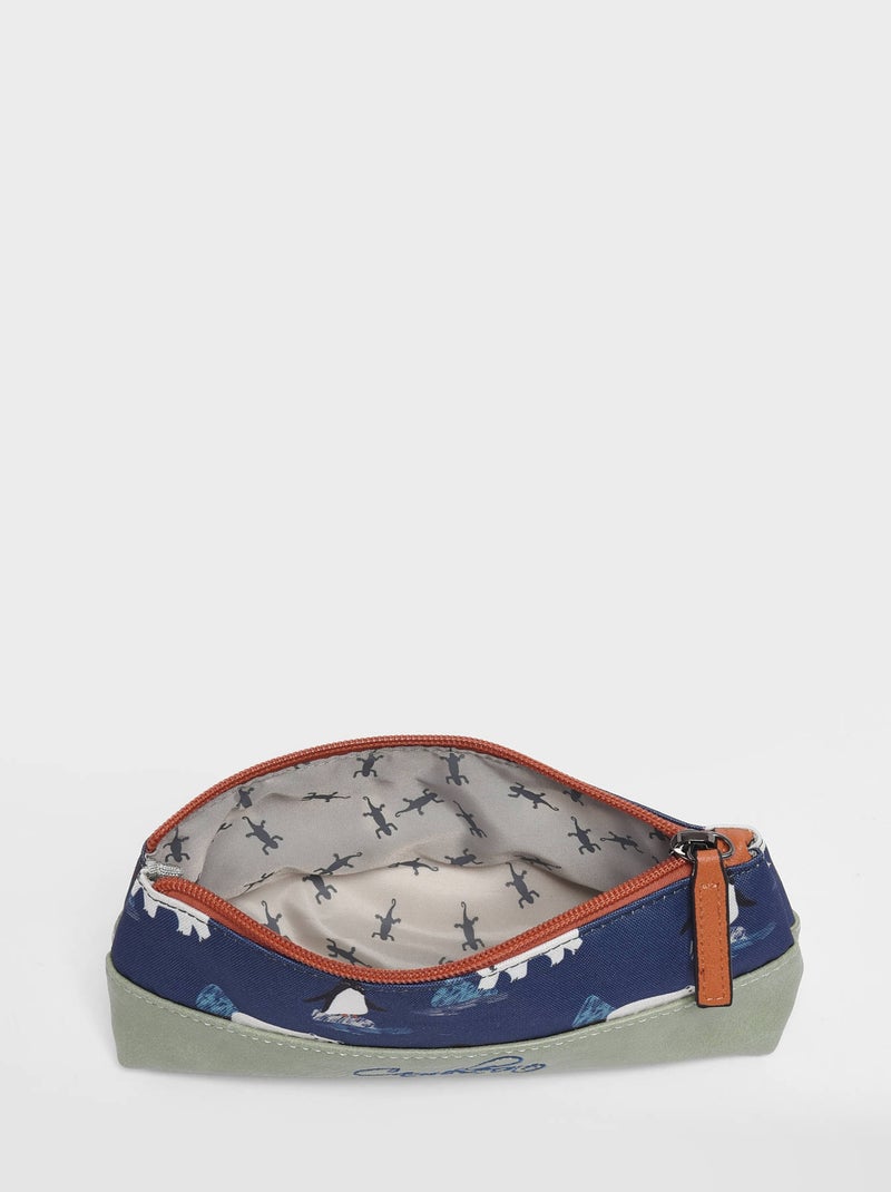 Trousse 1 Compartiment Cameleon Polyester Bleu Orange - Kiabi