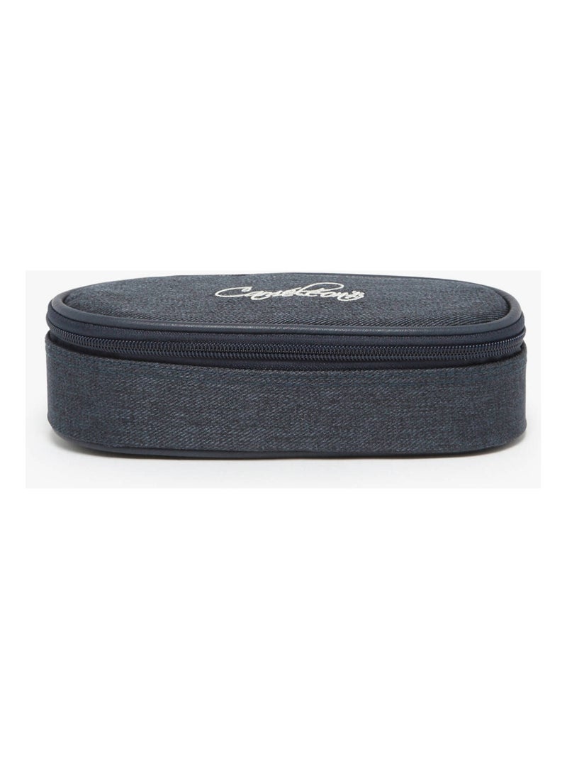 Trousse 1 Compartiment Cameleon Polyester Recycle Bleu Argenté Bleu - Kiabi