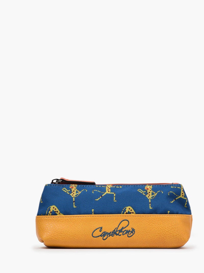 Trousse 1 Compartiment Cameleon Polyester Recycle Bleu Jaune - Kiabi