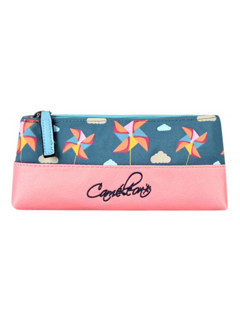 Trousse 1 Compartiment Cameleon Polyester Recycle Bleu Rose Bleu - Kiabi