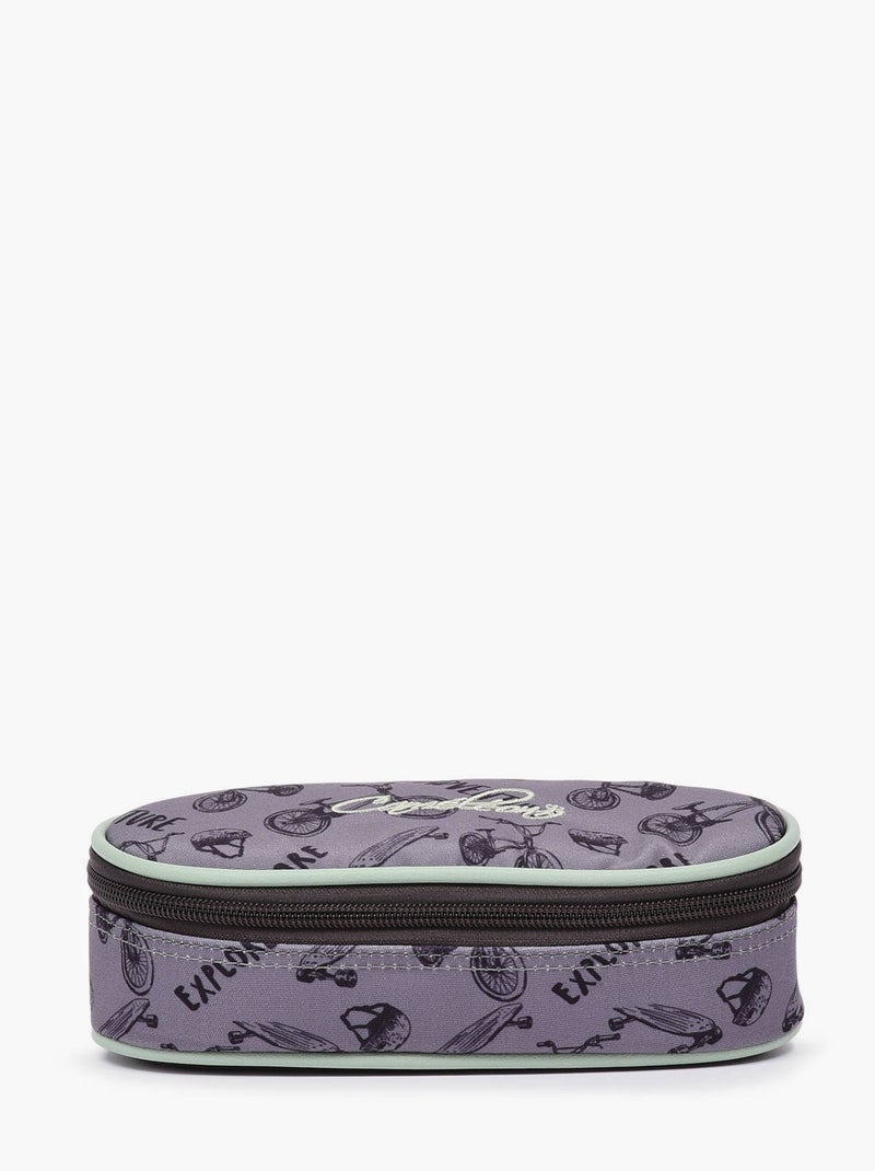 Trousse 1 Compartiment Cameleon Polyester Recycle Gris Violet Gris - Kiabi