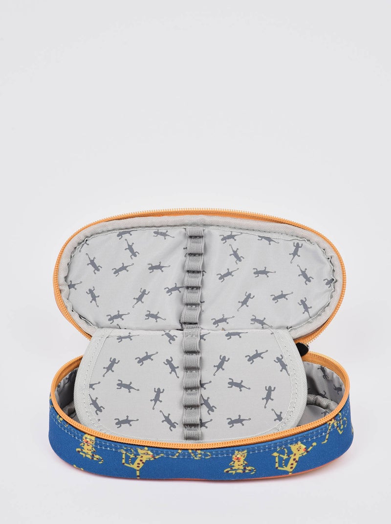 Trousse 1 Compartiment Retro Cameleon Polyester Bleu Jaune - Kiabi