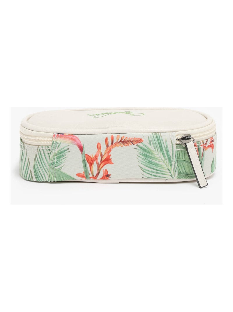 Trousse 1 Compartiment Retro Cameleon Polyester Recycle Gris - Kiabi