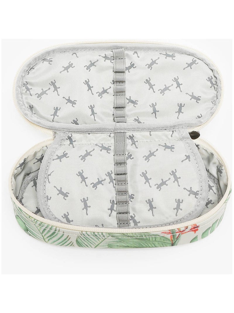Trousse 1 Compartiment Retro Cameleon Polyester Recycle Gris - Kiabi