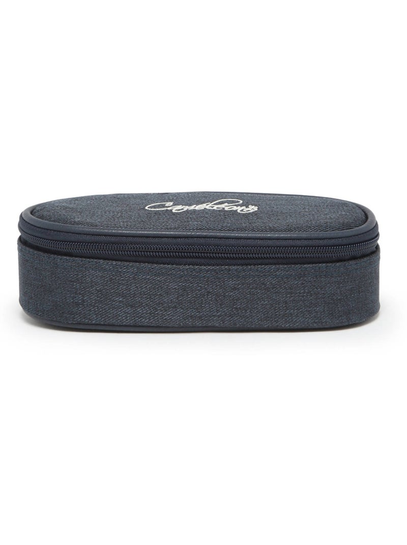 Trousse 1 Compartiment Vintage Urban Cameleon Polyester Recycle Bleu Argenté Bleu - Kiabi
