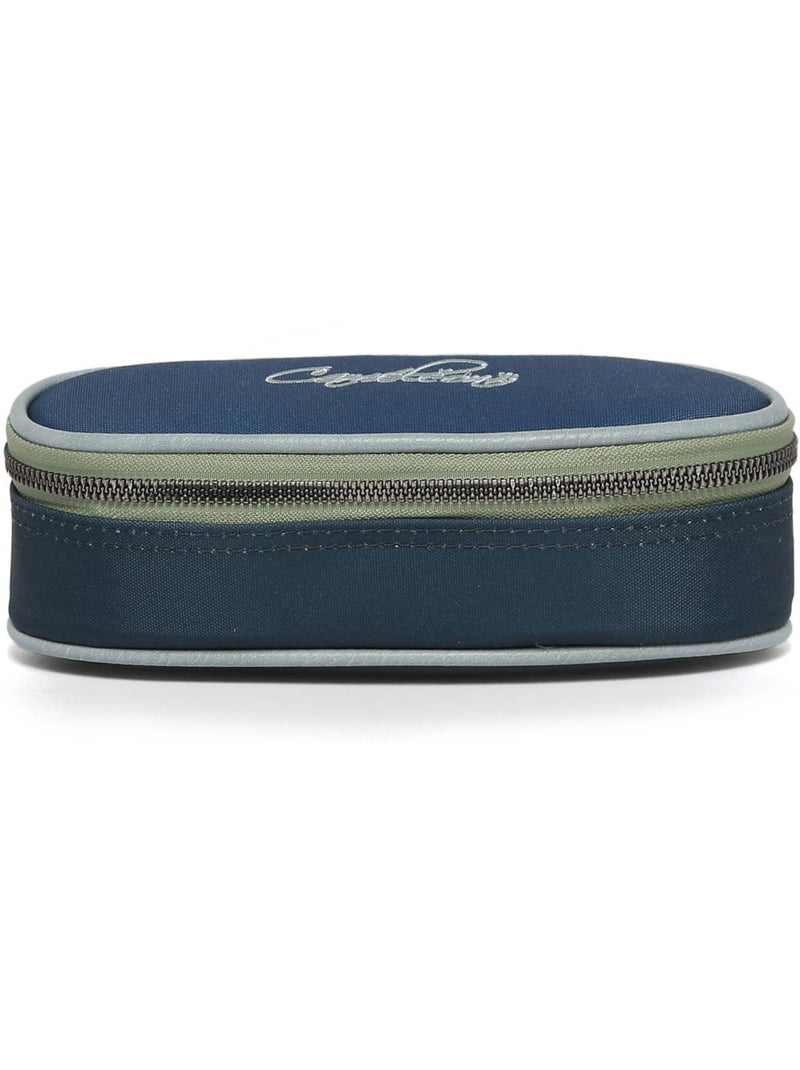 Trousse 1 Compartiment Vintage Urban Cameleon Polyester Recycle Bleu Argenté Bleu - Kiabi