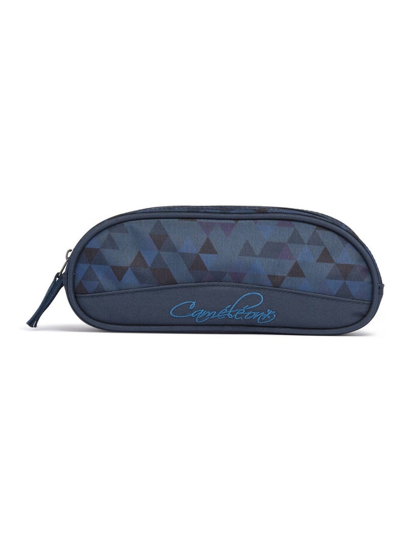 Trousse 2 Compartiments Cameleon Polyester Blanc Bleu Bleu - Kiabi