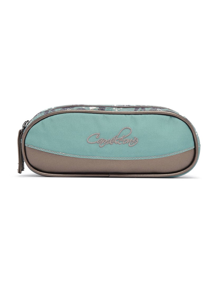 Trousse 2 Compartiments Cameleon Polyester Recycle Bleu Gris - Kiabi