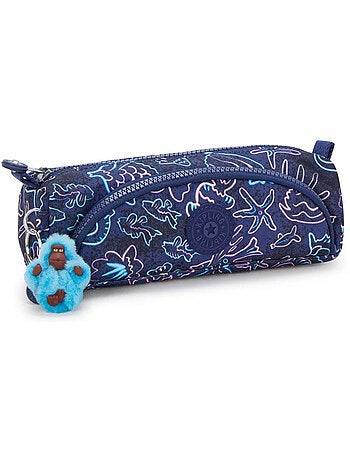 Trousse 2 compartiments Kipling Cute Disco Fish 22 CM - porte clé singe inclus