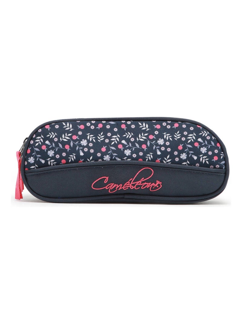 Trousse 2 compartiments ligne Basic Caméléon. En polyester - avec fermeture éclair Bleu cobalt - Kiabi
