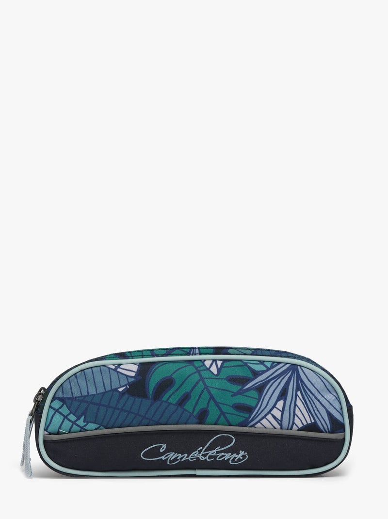 Trousse 2 compartiments ligne Basic Caméléon. En polyester - avec fermeture éclair Noir Bleu marine Noir - Kiabi
