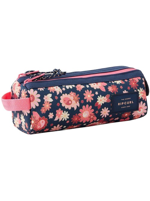 Trousse 2 compartiments rectangulaire 21 cm à zip motif floral - Rip Curl - Kiabi Trousse 2 compartiments rectangulaire 21 cm à zip motif floral - Rip Curl - Kiabi