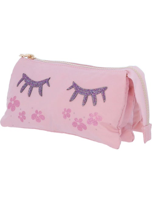 Trousse 3 compartiments CMP Miss Lemonade 22 cm fermeture dorée - Kiabi Trousse 3 compartiments CMP Miss Lemonade 22 cm fermeture dorée - Kiabi
