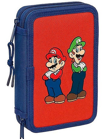 Trousse 3 compartiments Super Mario Mamma Mia remplie 29 pièces