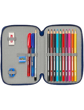 Trousse 3 compartiments Super Mario Mamma Mia remplie 29 pièces