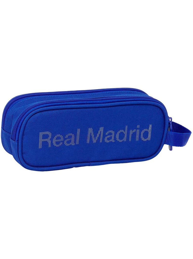 Trousse à compartiments zippée Real Madrid Safta 21 x 8 x 6 cm Bleu - Kiabi