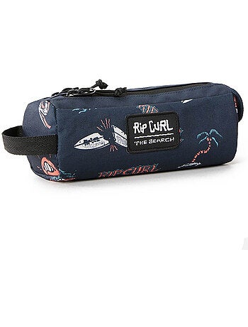 Trousse à crayons à 2 compartiments 21 cm imprimé surf à zip - rip curl