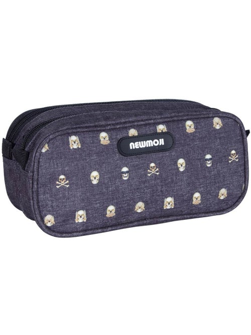 Trousse à crayons double zip Newmoji 'Crâne' 22 cm rectangulaire - KID'ABORD - Kiabi Trousse à crayons double zip Newmoji 'Crâne' 22 cm rectangulaire - KID'ABORD - Kiabi