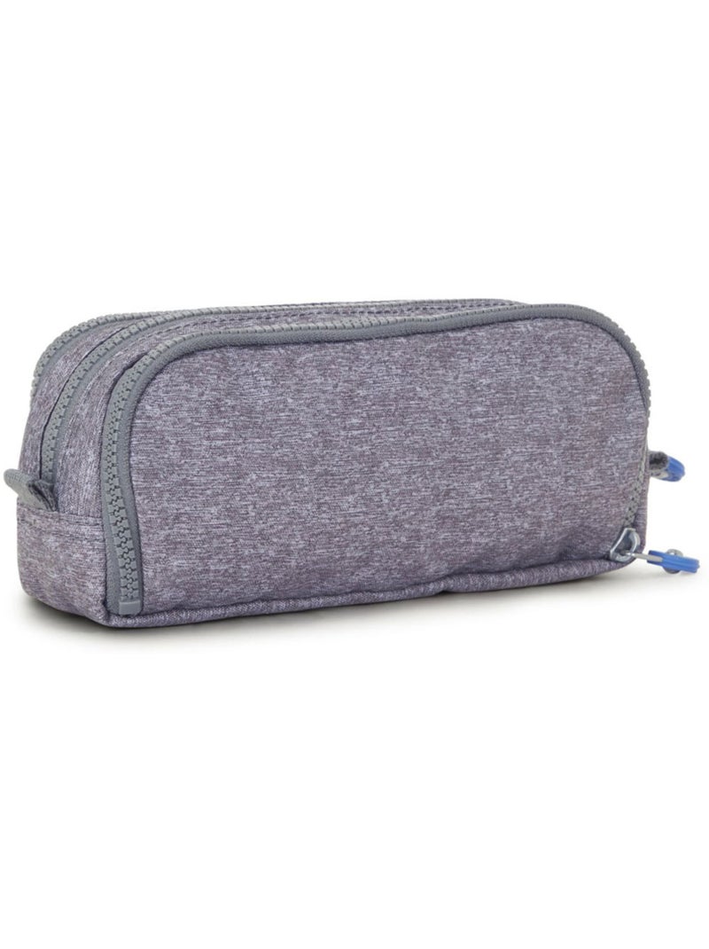 Trousse à crayons nylon Kipling 3 zips 3 emplacements Gris Bleu - Kiabi