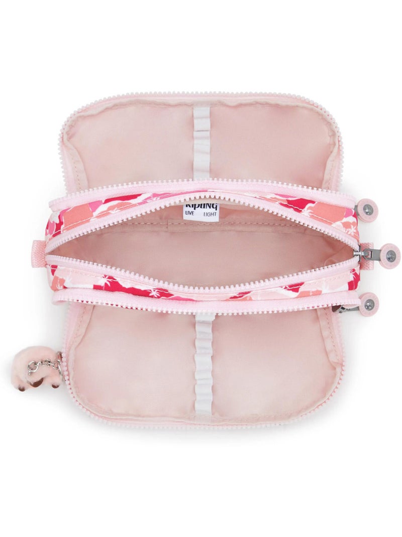Trousse à crayons nylon Kipling 3 zips 3 emplacements Rose - Kiabi
