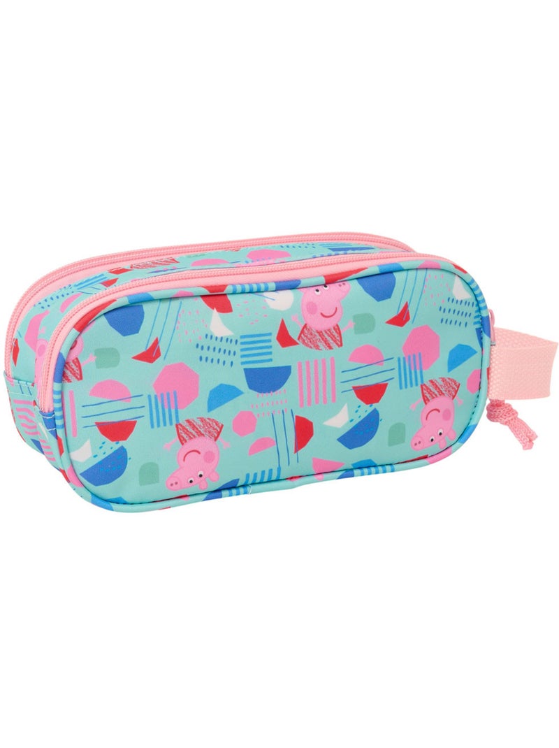 Trousse à crayons rembourrée 3D néoprène Peppa Pig Menthe - Kiabi