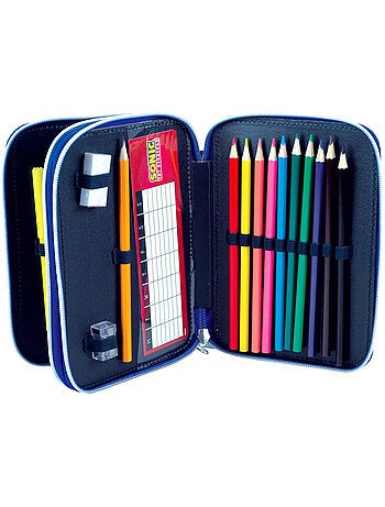 Trousse à crayons Sonic 20 cm à 2 compartiments zippée avec accessoires