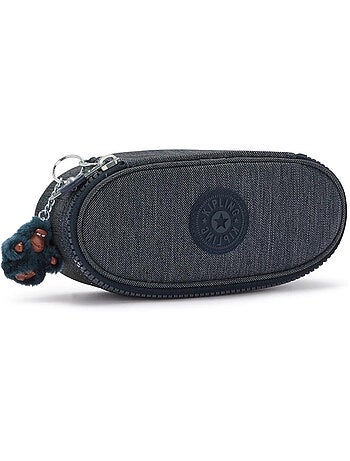 Trousse à crayons zippée Duobox 20 cm 14 compartiments Marine Kipling