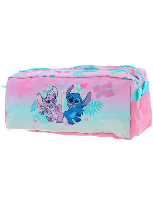 Trousse à deux compartiments zip 23 cm Lilo et Stitch tissu souple - Kiabi Trousse à deux compartiments zip 23 cm Lilo et Stitch tissu souple - Kiabi