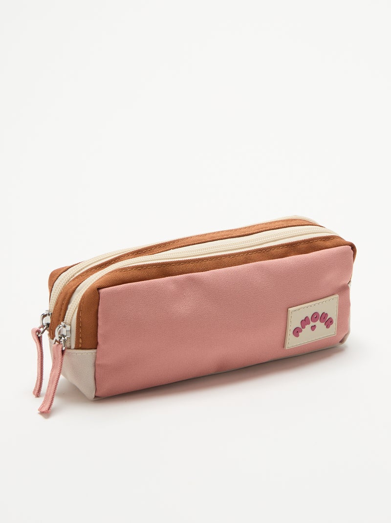 Trousse à double compartiment Beige - Kiabi
