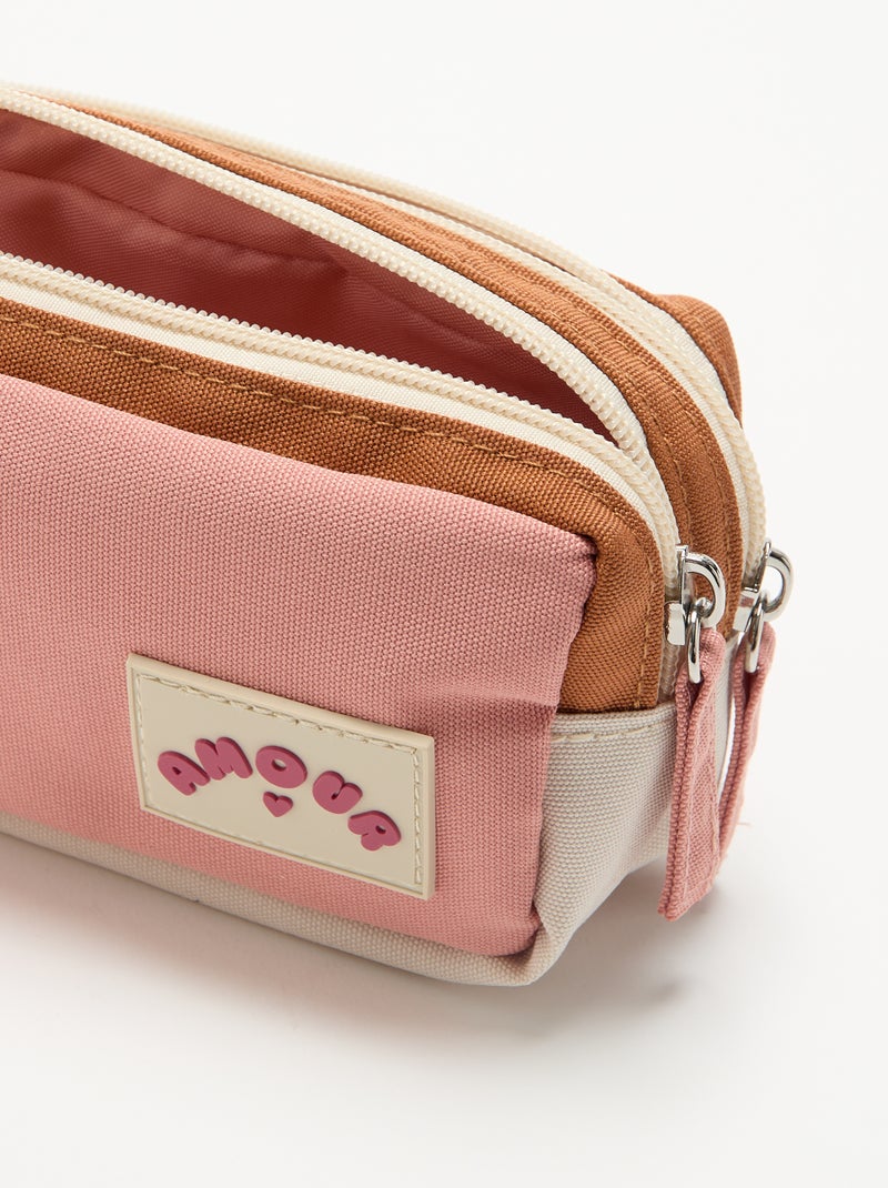 Trousse à double compartiment Beige - Kiabi
