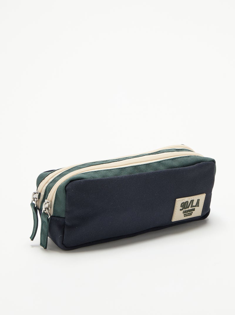 Trousse à double compartiment Bleu - Kiabi