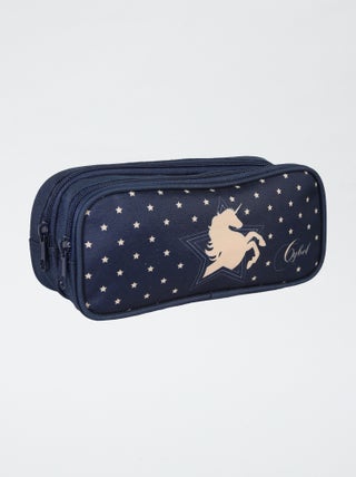 Trousse à double compartiment Licorne