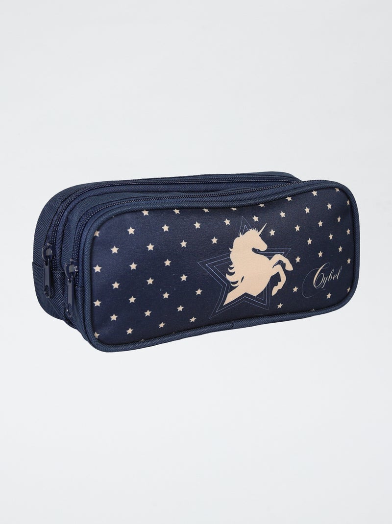 Trousse à double compartiment Licorne Bleu - Kiabi