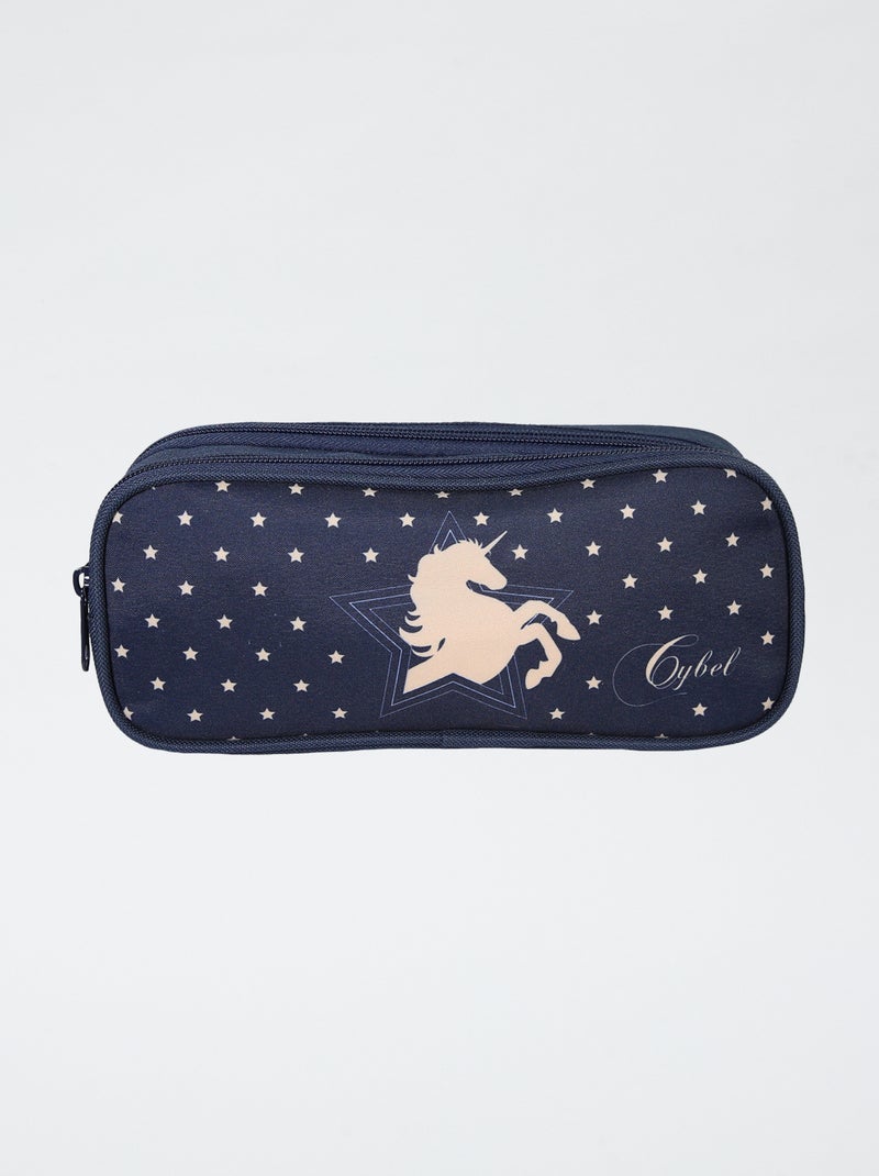 Trousse à double compartiment Licorne Bleu - Kiabi