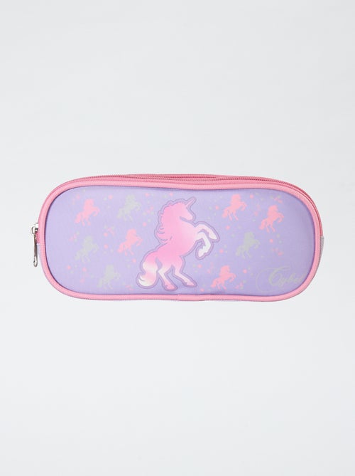 Trousse à double compartiment licorne - Kiabi