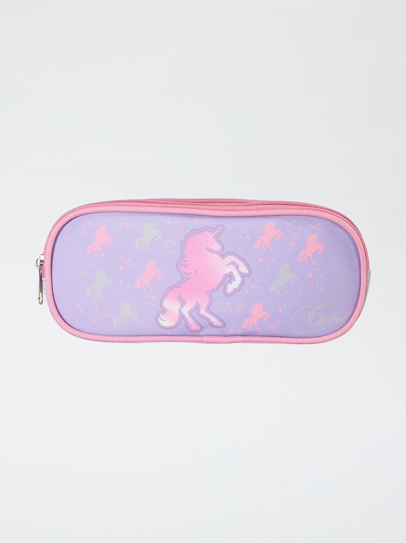 Trousse à double compartiment licorne Rose - Kiabi