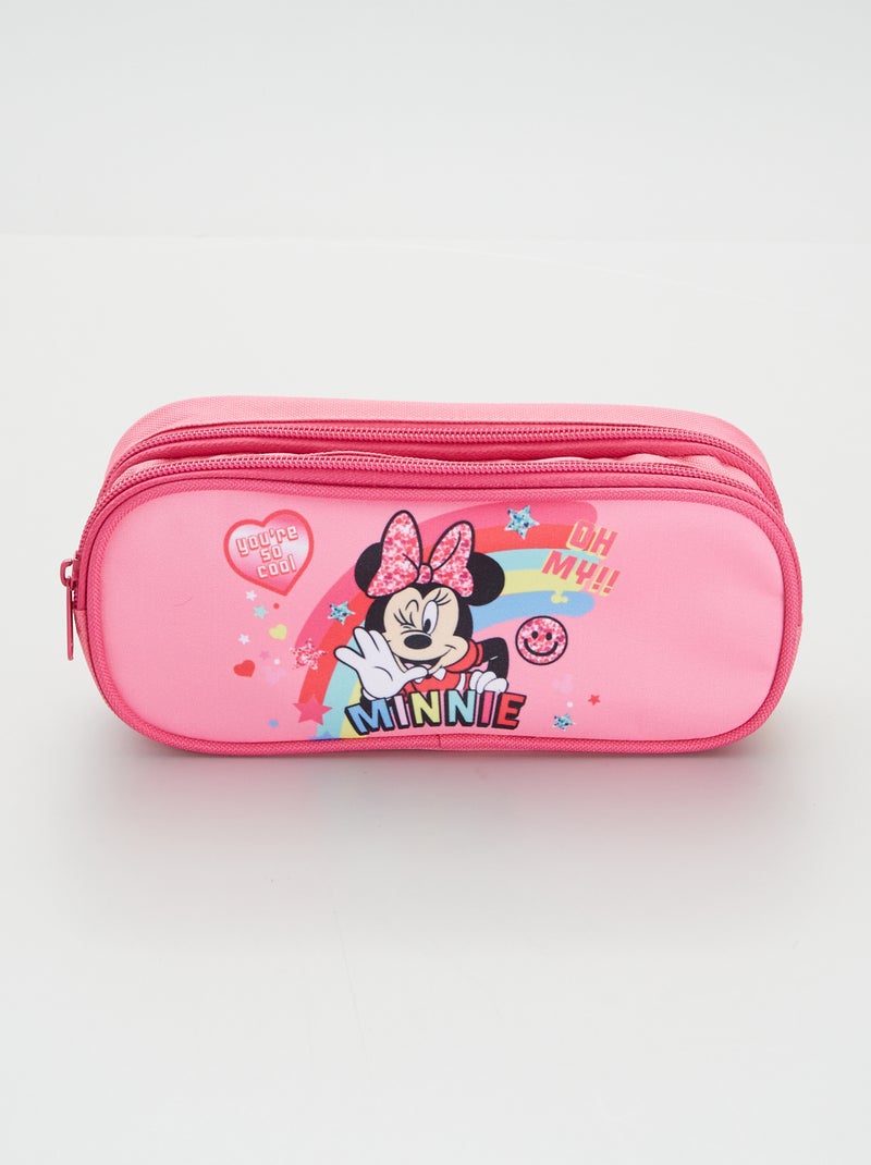 Trousse à double compartiment 'Minnie Mouse' Rose - Kiabi
