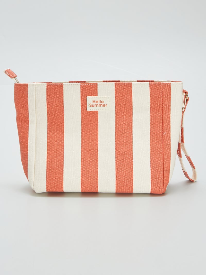 Trousse à rayures Brique - Kiabi