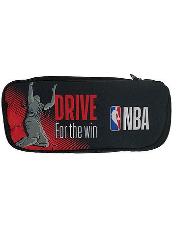 Trousse à zip NBA noire 23 cm à 2 compartiments – NBA