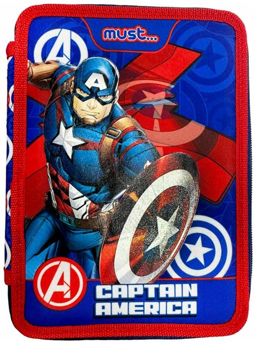 Trousse 'Avengers' – Garnie Must Captain America Fight 2 compartiments – 21 cm - Kiabi