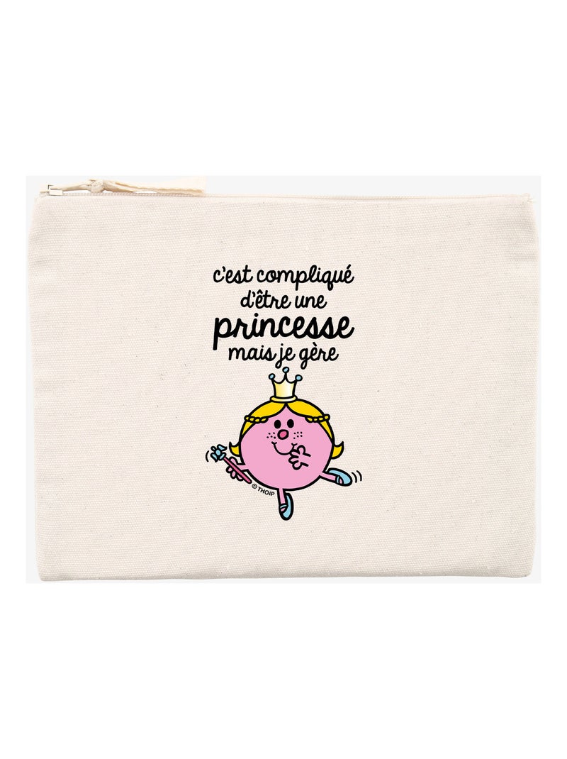 Trousse C'EST COMPLIQUÉ D'ÊTRE UNE PRINCESSE Beige - Kiabi